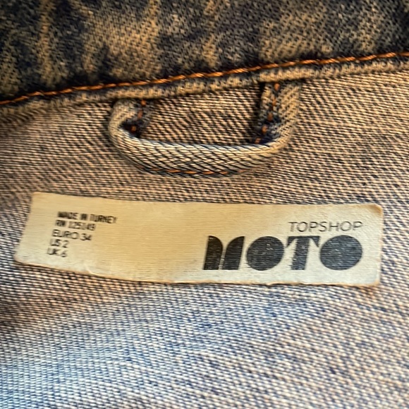 Topshop MOTO Denim Jacket size 2 - Picture 2 of 8